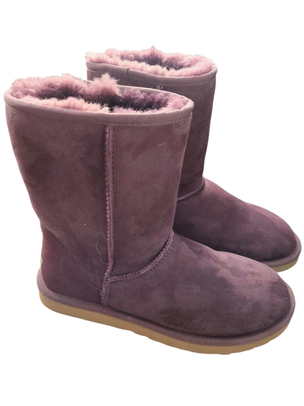 UGG Women's Shearling Lined Mid-Calf Boots - Mauve Pink Size 8